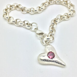 Sterling Silver Heart Bracelet